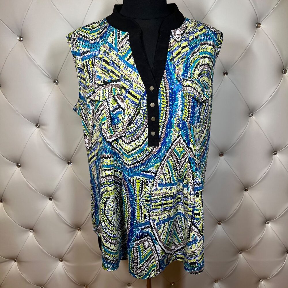 Cocomo Multicolor Patterned Women's Top Size L
